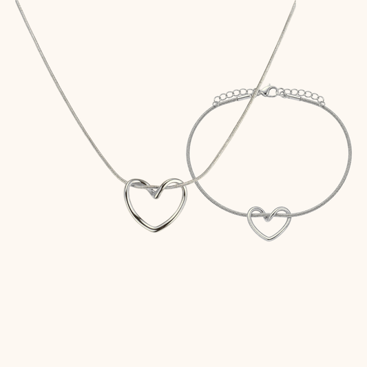 Giftbox Open Heart zilver